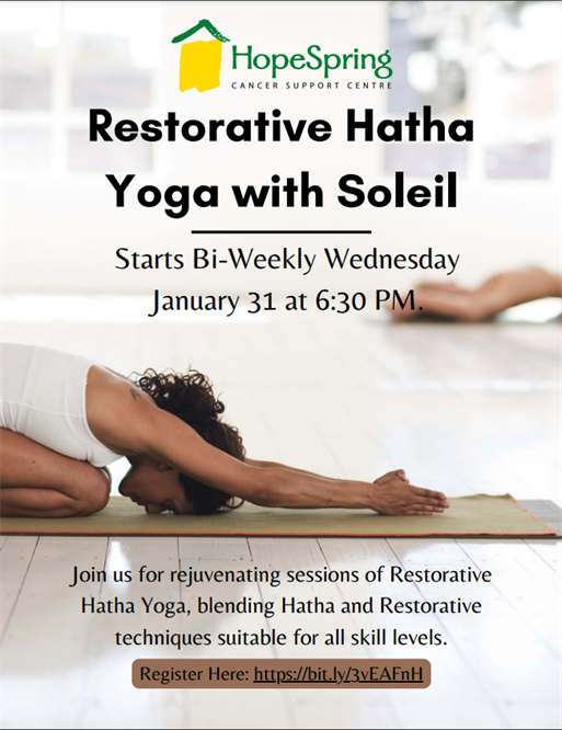 Feb 28, 2024 - Restorative Hatha Yoga with Soleil - HopeSpring