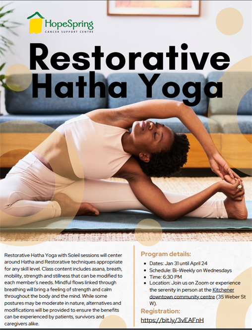 Feb 28, 2024 - Restorative Hatha Yoga with Soleil - HopeSpring